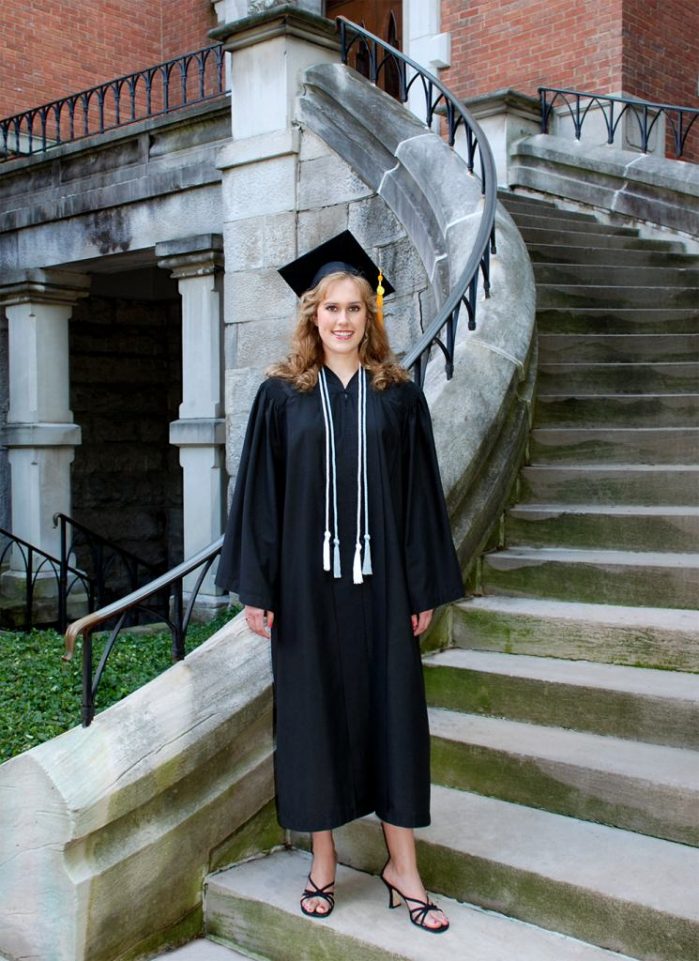 Graduation-cap-and-gown pic at Vanderbilt